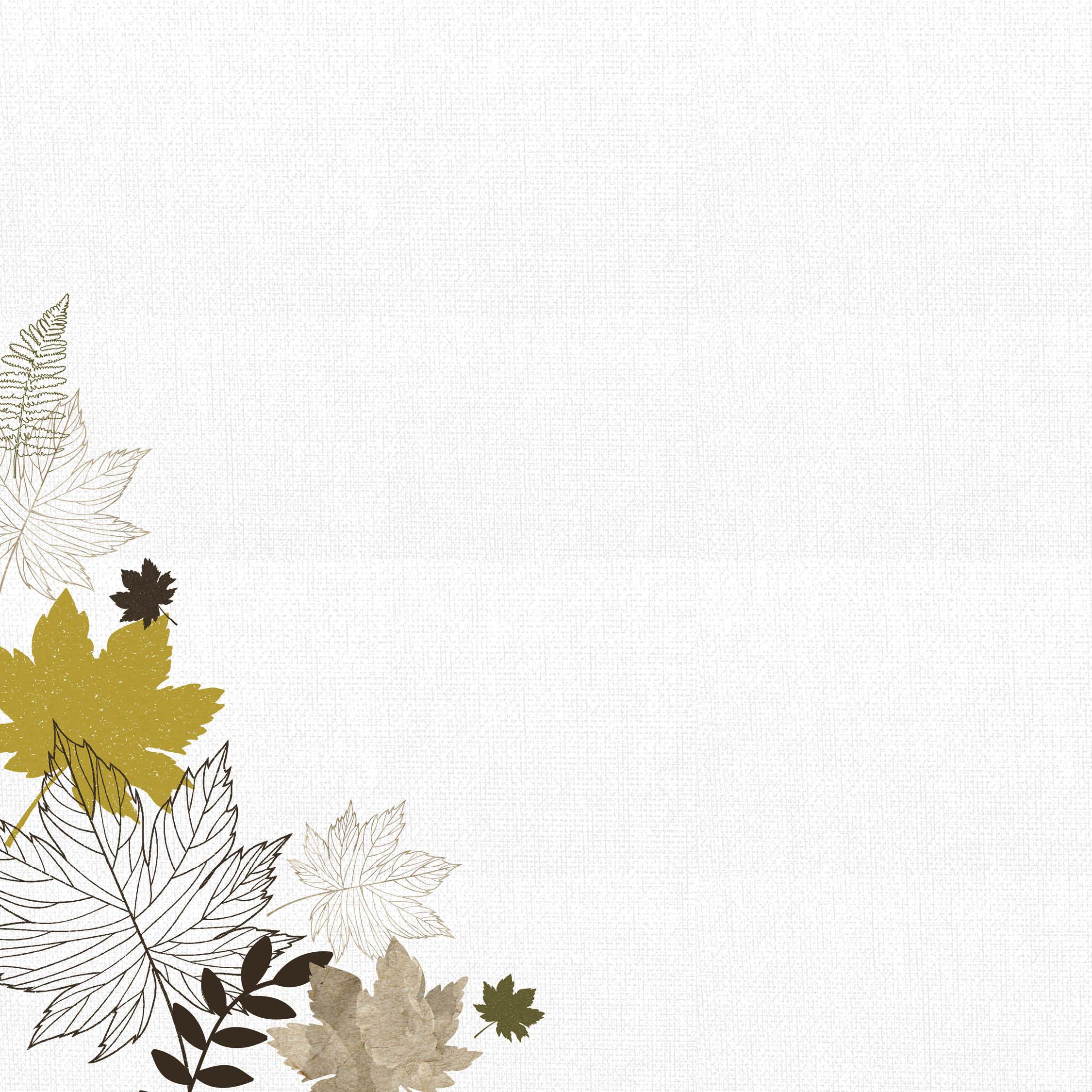 Fallen Leaves 12x12 Scrapbook Paper - Warm Breeze